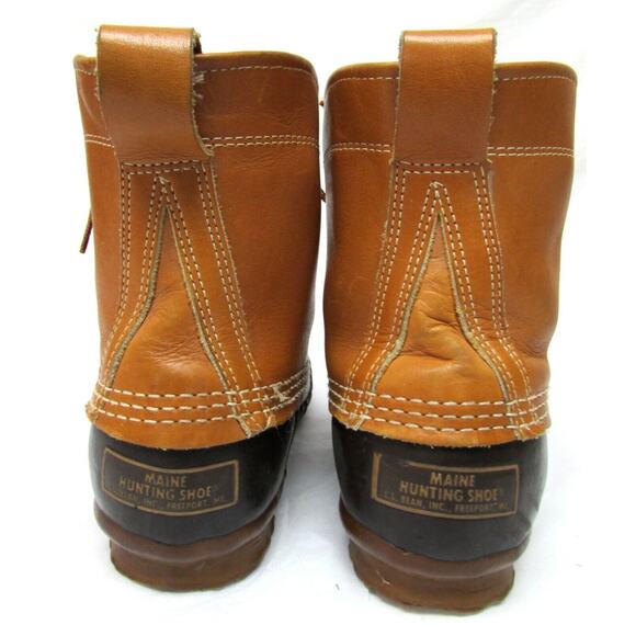 Vintage LL Bean Maine hunting shoe women's size 7 brown duck boots - Picture 6 of 12